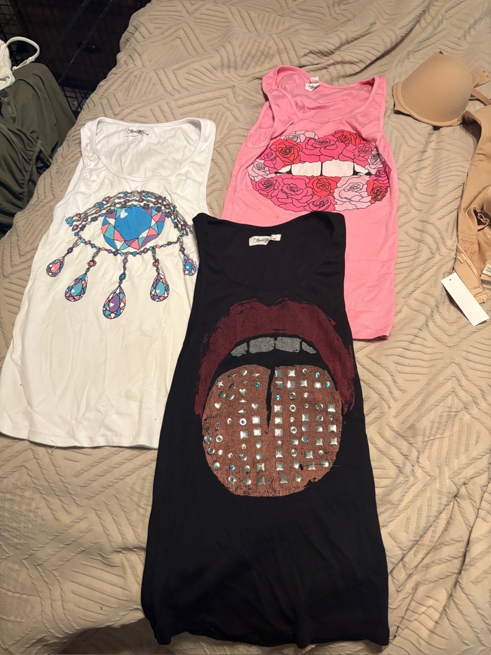 3 lauren moshi med tank tops